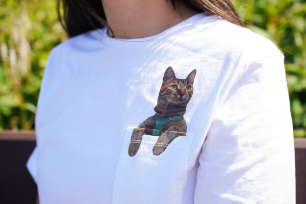 White Peeping Nala Unisex T-shirt - Image 5