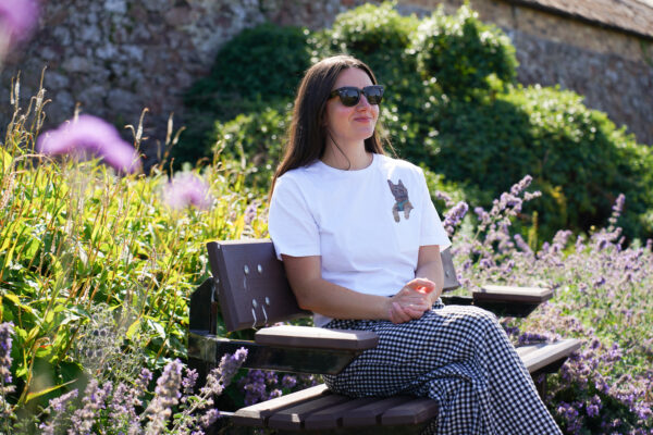 White Peeping Nala Unisex T-shirt - Image 4