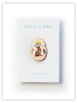 NALA'S ARK Wooden Pin Badge